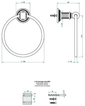 GRAND CENTRAL - Towel ring by THG Paris - view 3